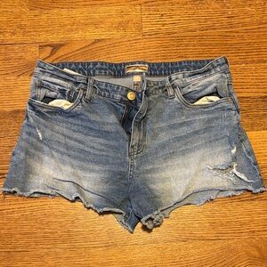 Kut from the Kloth Distressed Blue Jean Shorts